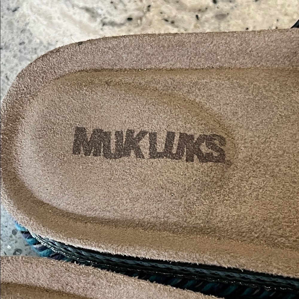 Muk Luks Muk Luks Dark Blue Sandals Size 39EU - Picture 2 of 8